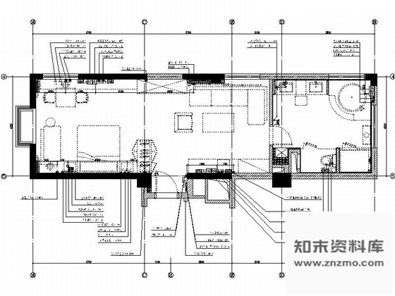 施工图杭州高档连锁酒店新古典豪华套房装修图