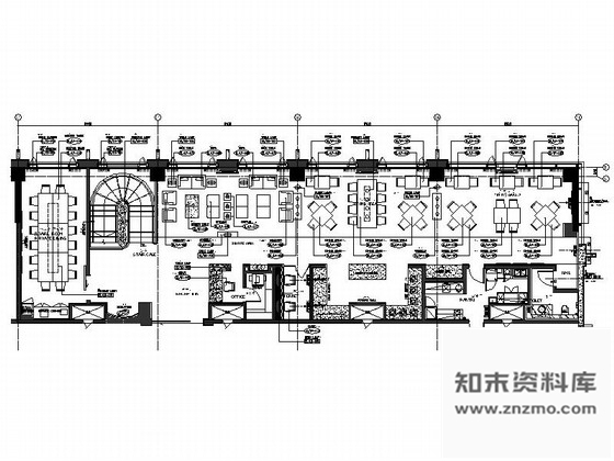 施工图上海现代简约酒店休闲区设计CAD施工图