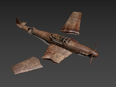 老旧飞机残骸cg模型