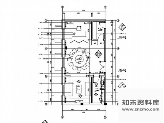 施工图商务会所新古典中式精品包厢装修室内施工图含效果