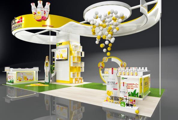 现代创意展销场景设计3d模型