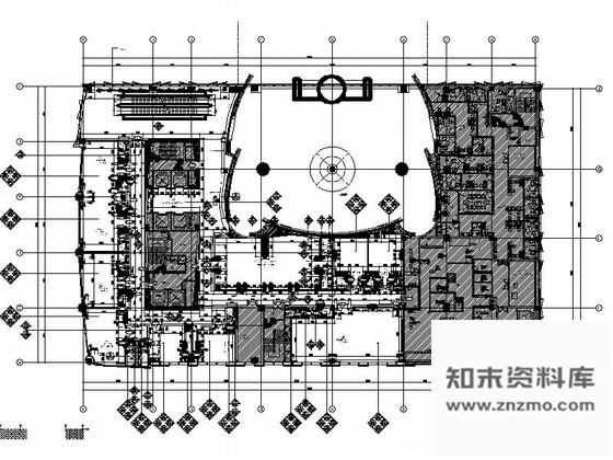 施工图芜湖广场商业圈典雅新中式风格餐厅装修施工图含效果