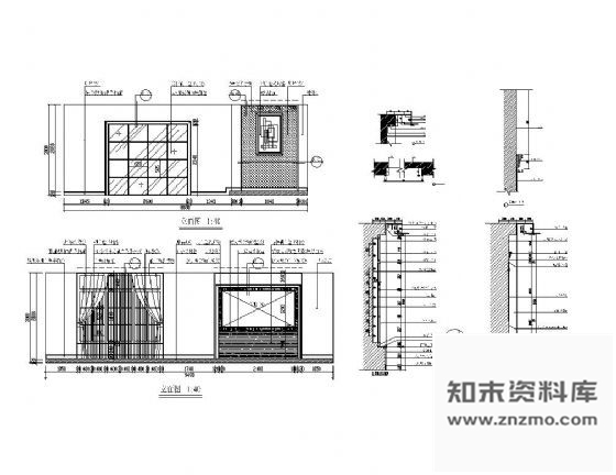 图块/节点专卖店墙面装修详图Ⅱ