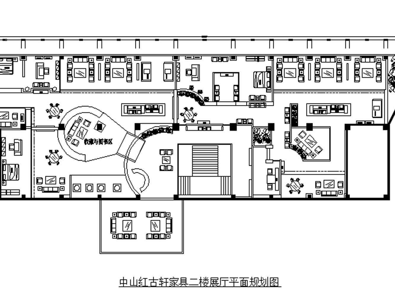 紅木傢俱專賣店cad施工圖 展廳 傢俱商鋪 展覽 傢俱賣場 新中式【id