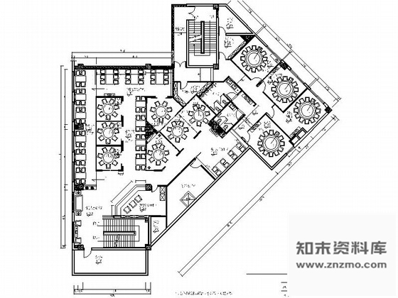 施工图上海特色餐饮现代中式风格餐厅室内装修施工图含效果