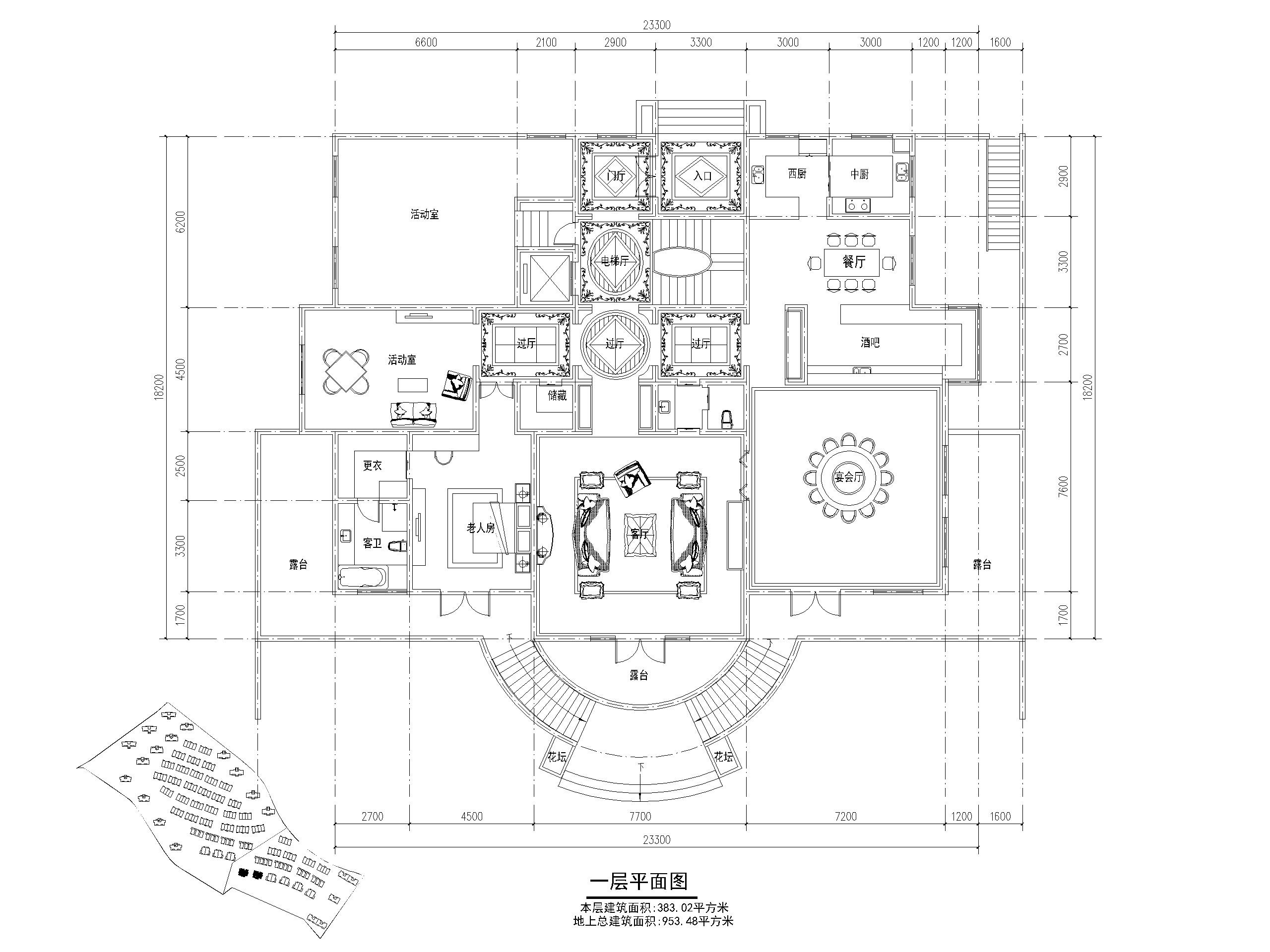 33套独栋别墅建筑平面户型设计（CAD）