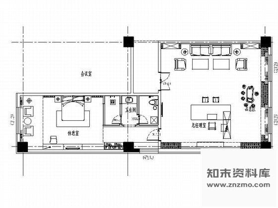 施工图精品酒店现代风格报告厅与贵宾室室内装修施工图含效果