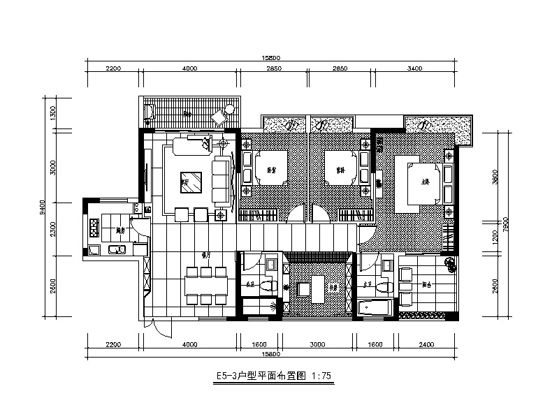 [广东]新中式风格别墅设计CAD施工图（含效果图）