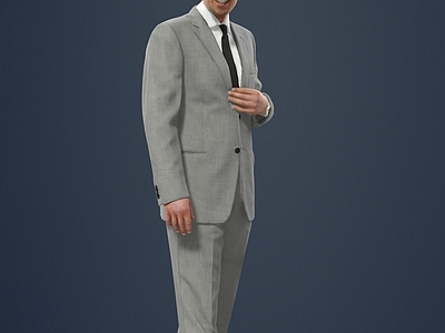 站姿西装男子cg模型
