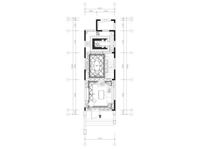 河北175㎡法式二居联排别墅样板间施工图