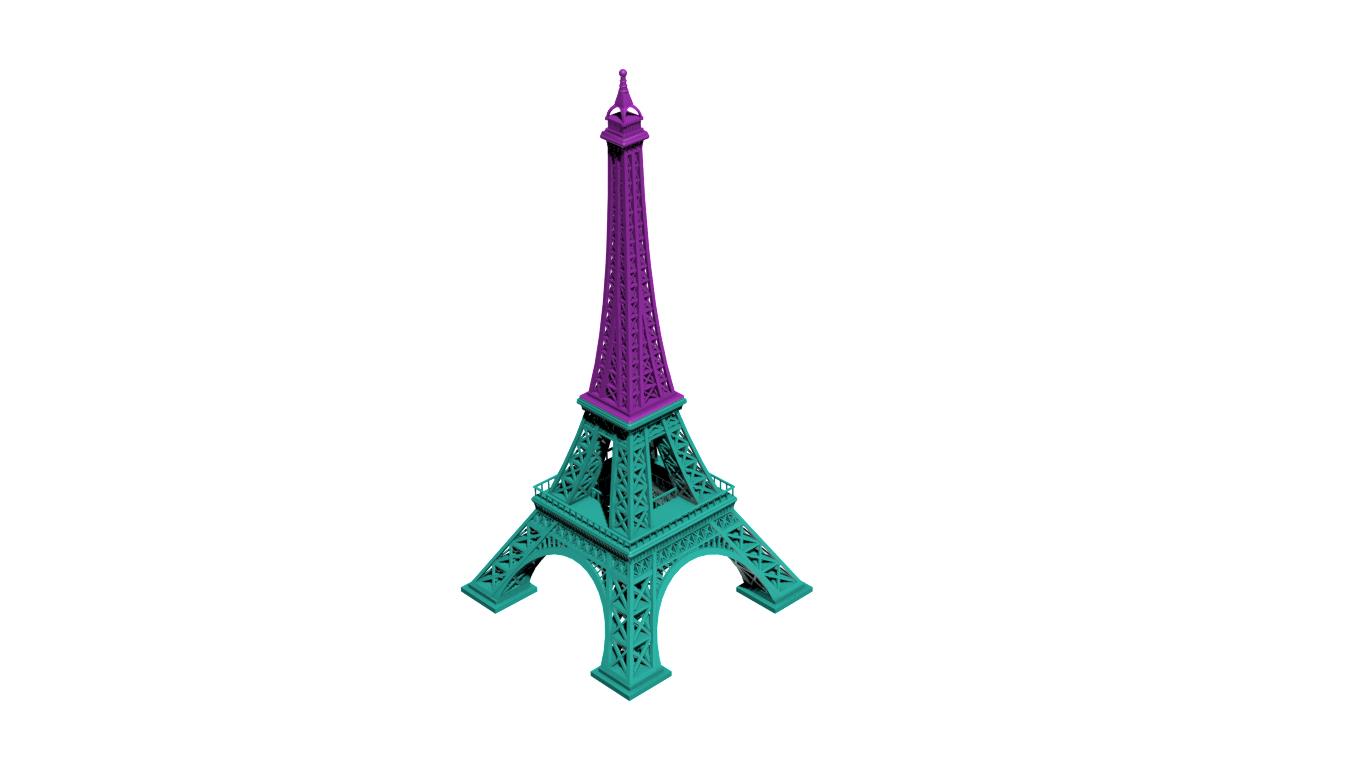 埃菲尔铁塔3d打印模型
