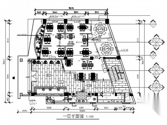 某高档鱼府中式餐厅设计施工图