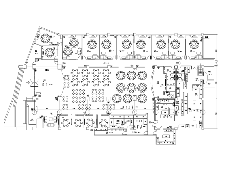 [上海]新中式风格大型酒店内部餐厅装修施工图