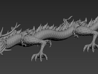 无贴图 5百万高精细 东方龙 中国龙 模型max+obj CG模型【ID:166946131】
