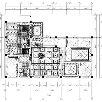 鄂尔多斯两层欧式古典豪宅CAD施工图下载 别墅