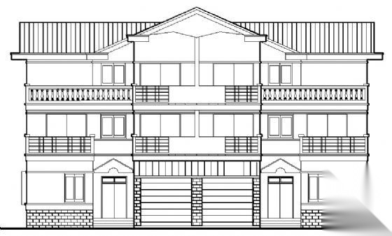 某三层双拼别墅建筑施工图