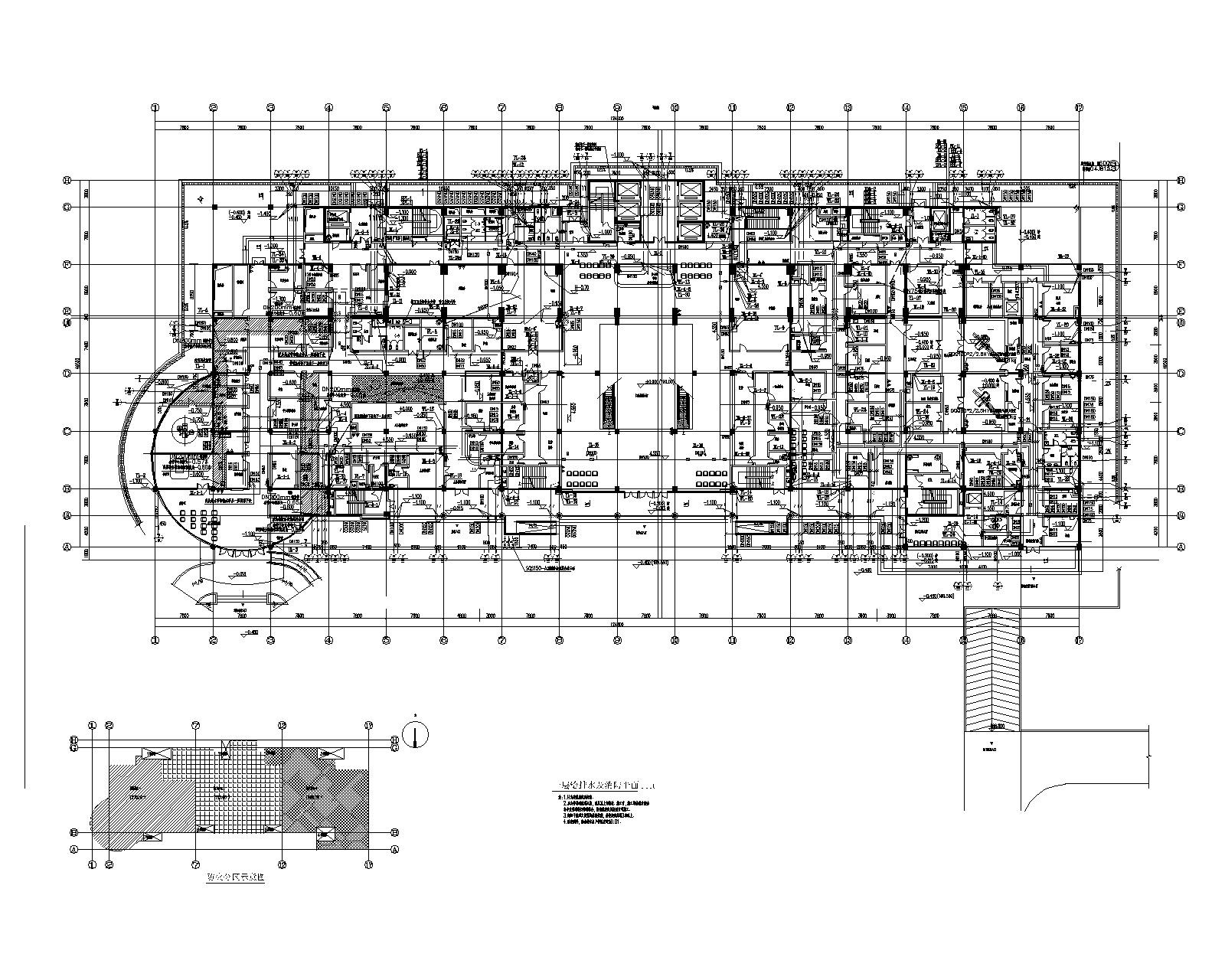 10套医院给排水及消防喷淋设计图 建筑给排水