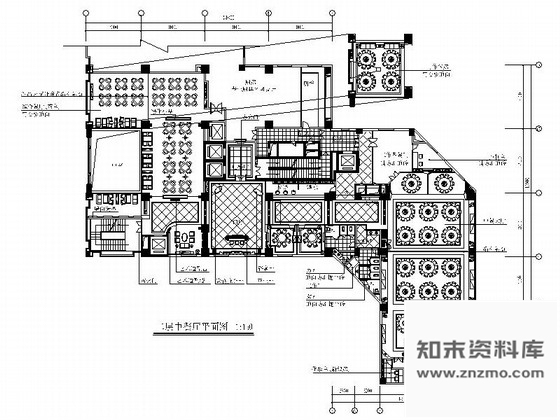 施工图广东豪华酒店中式餐厅装修施工图