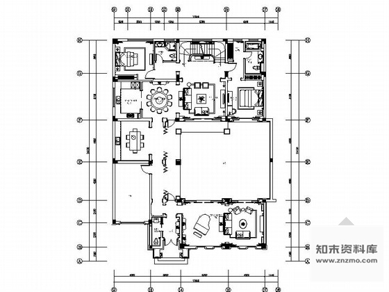 施工图江苏豪华欧式风格联排两层别墅CAD装修施工图