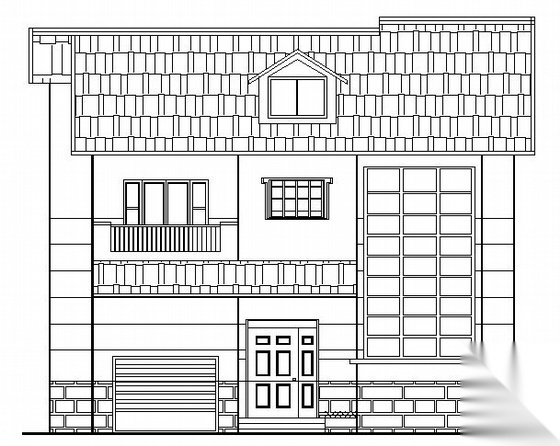 [九江]某二层小别墅建筑设计方案图