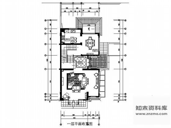 施工图昆山美式风情三层别墅A户型样板房设计装修图含方案