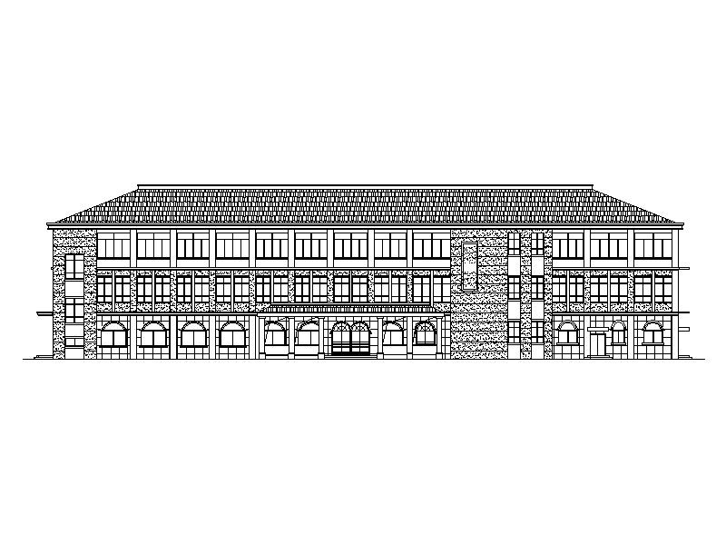 [浙江]大学简欧风格学生食堂施工图