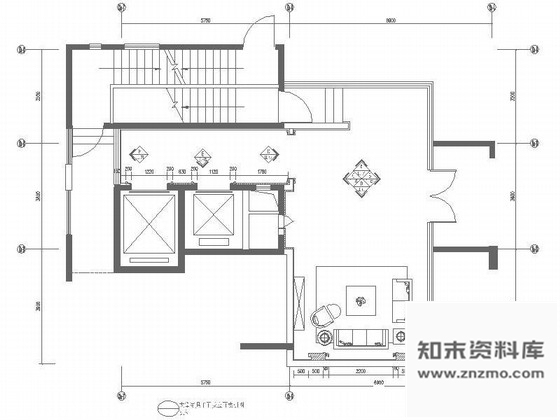 施工图典雅简欧风格住宅入户大堂装修施工图含效果