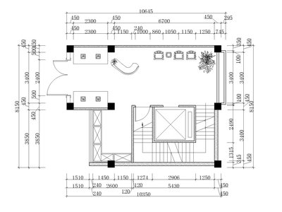 两层740㎡左右中式餐饮店CAD+3D模型+效果图