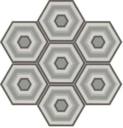 现代 六边形 蓝白灰色 几何图形装饰 拼花地砖
