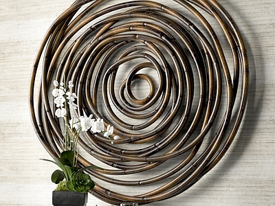 新中式墙饰挂饰装饰画挂画组合贴图下载【id:234997241】   现代低技