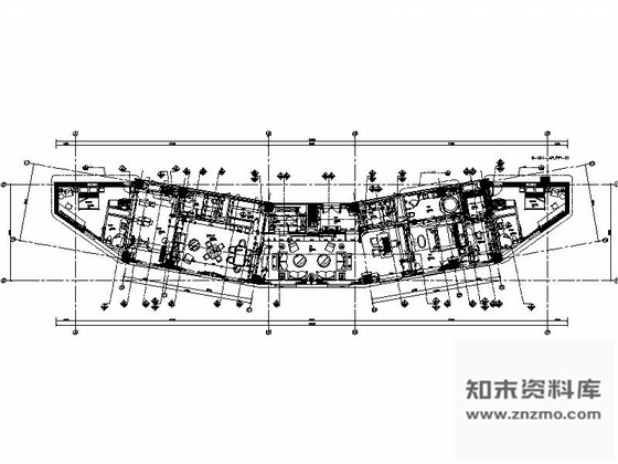 施工图陕西五星级酒店典雅新中式风格总裁套房装修施工图含效果