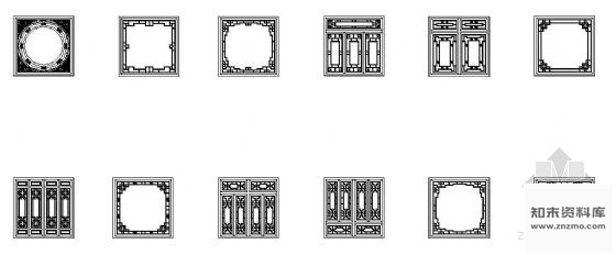 图块/节点一些古建筑门窗图块