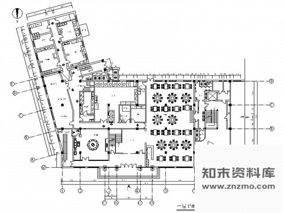 施工图北京精品老字号中式风格烤肉店室内装修施工图