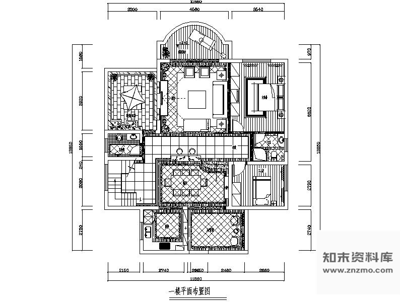 施工图湖南欧式新古典二层别墅室内装修图含效果