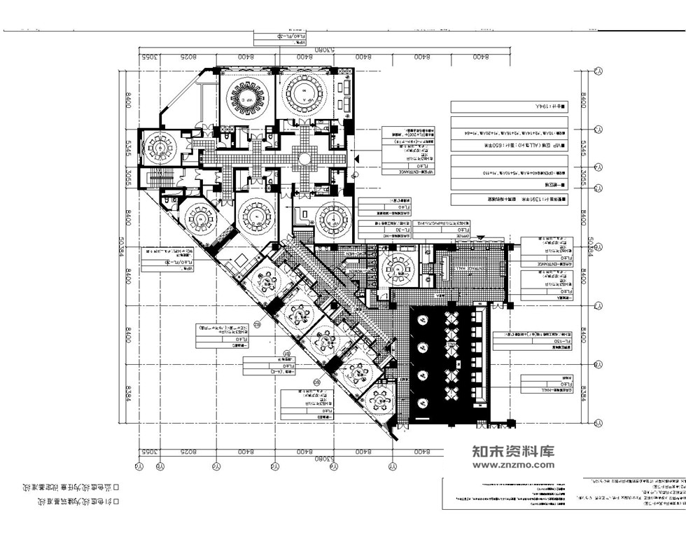 新中式风格中餐厅室内装修设计全套施工图含效果图 别墅