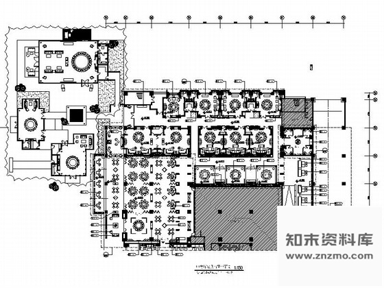 施工图云南精品高级现代风格商务酒店中餐厅室内装修施工图含效果