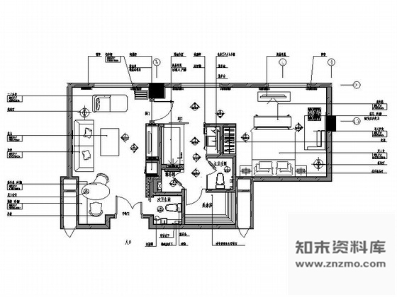 施工图重庆现代简约四星级酒店B户型行政套房室内设计施工图