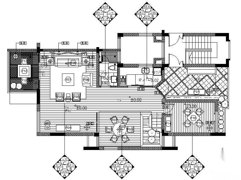 [武汉]双层别墅样板间施工图