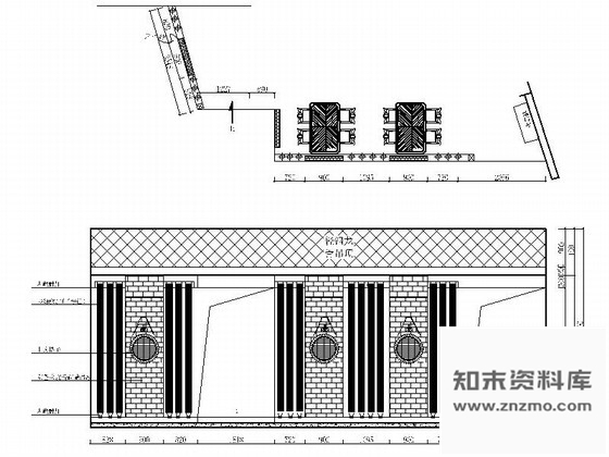 图块/节点某高档鱼府中式餐厅立面图