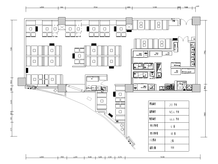 [山东]现代简约风格中餐厅装修全套施工图（含效果图）