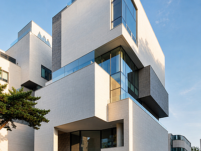 现代街角商业办公建筑【ID:1234070845】