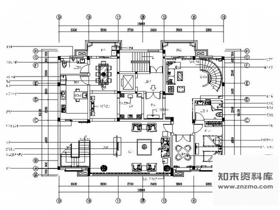 施工图某公馆现代中式双层别墅室内装修图含效果实景