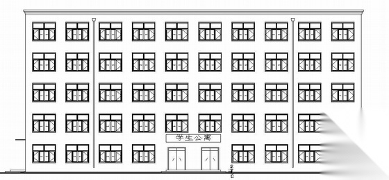 毕业设计 某六层学生公寓楼设计 含建筑图 结构图 计