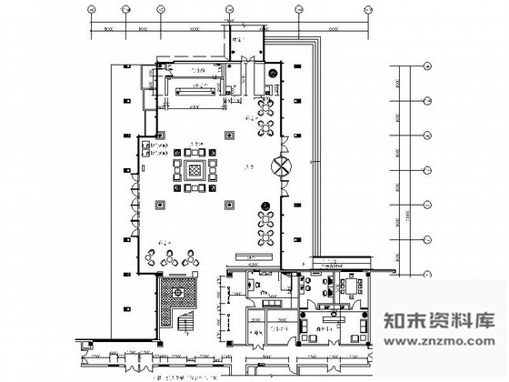 施工图青岛度假酒店新中式风格大堂装修施工图含效果