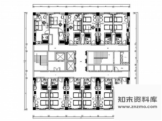 施工图贵州高档现代风格度假酒店客房室内设计装修施工图含效果