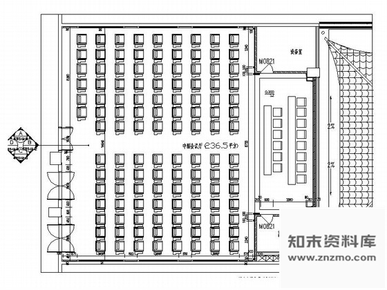 施工图江西高档四星级酒店中式风格中小会议室装修施工图含效果