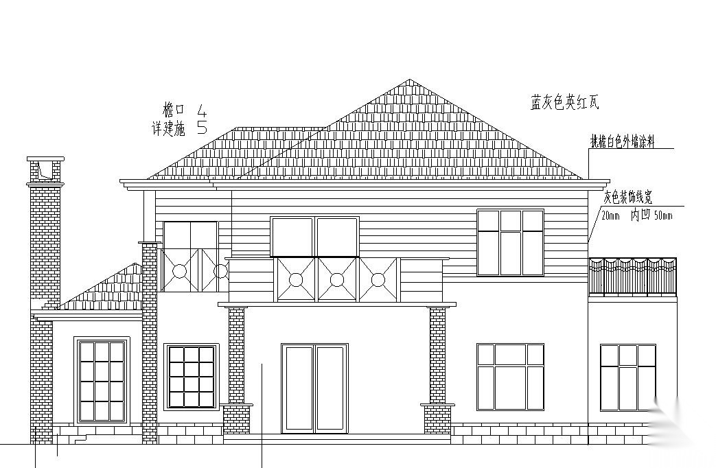 [山东]2层独栋别墅建筑施工图设计