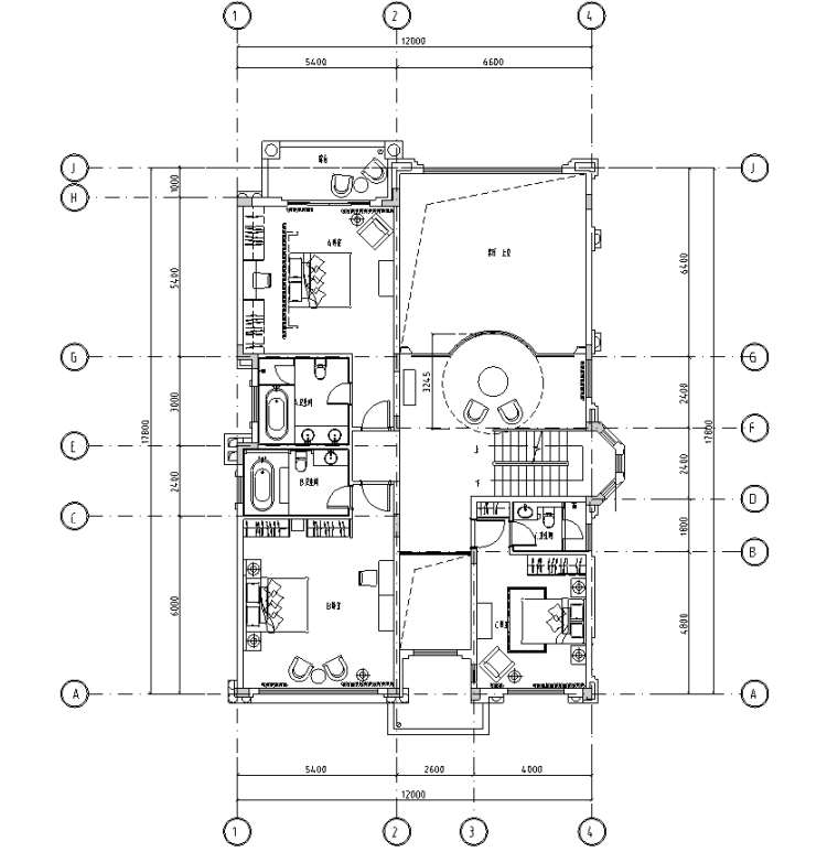 浙江美式古典别墅设计施工图及实景照片