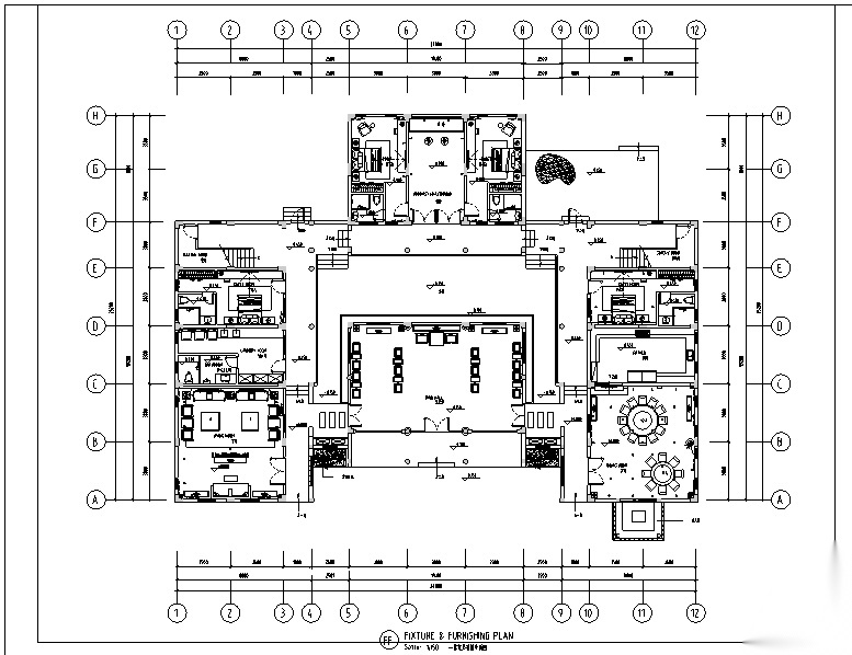 中式风格四居室别墅设计施工图（附效果图）