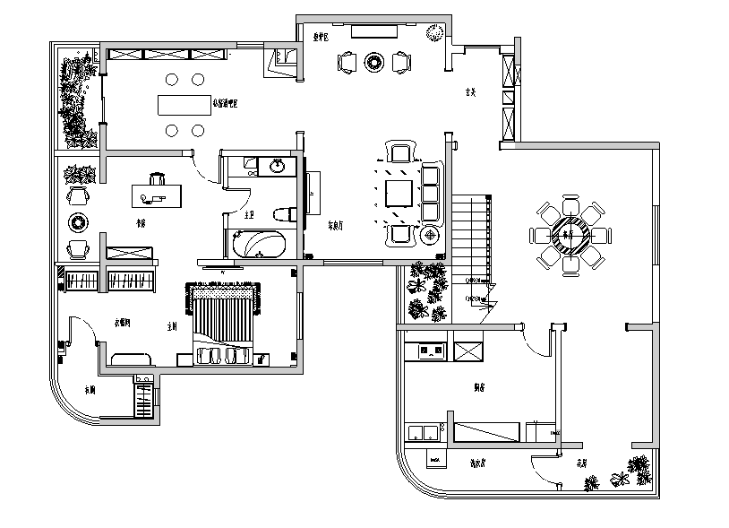 唯美意境空间别墅设计施工图（附效果图）